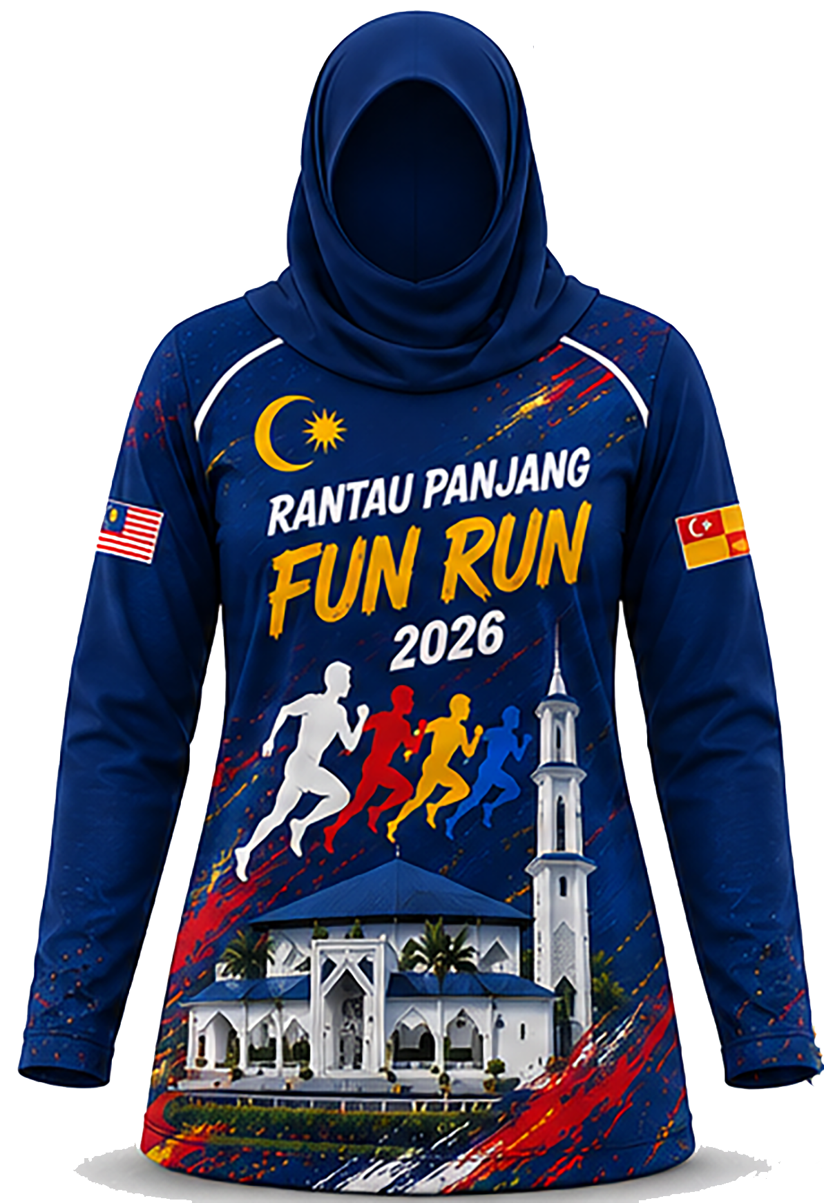 T-Shirt Muslimah Long Sleeve Rantau Panjang Fun Run 2026